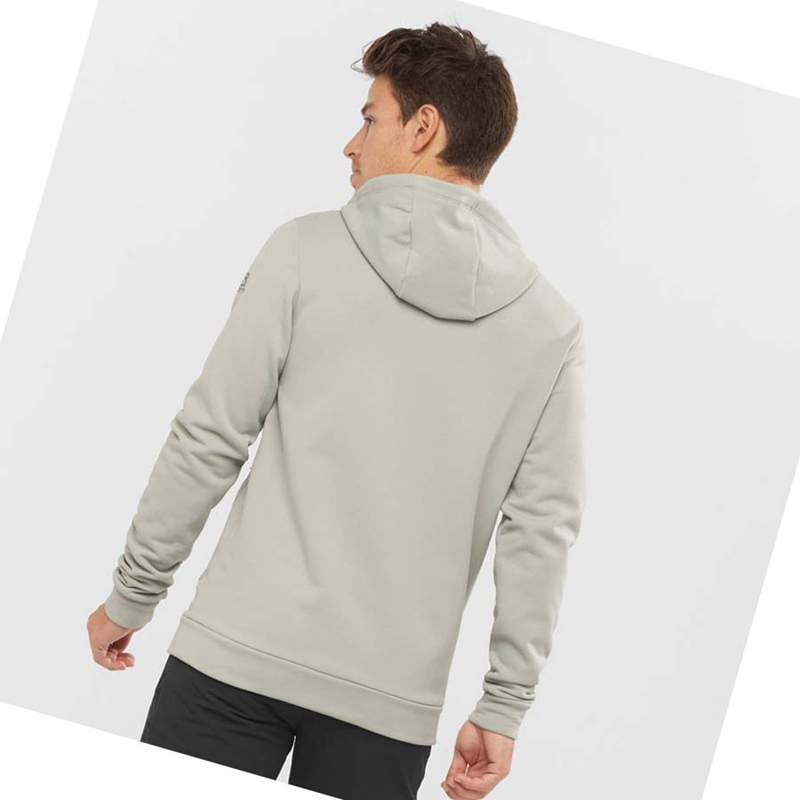 Salomon ESSENTIAL WARM FLEECE Hoodie Herr Beige | TGQKBEL-40