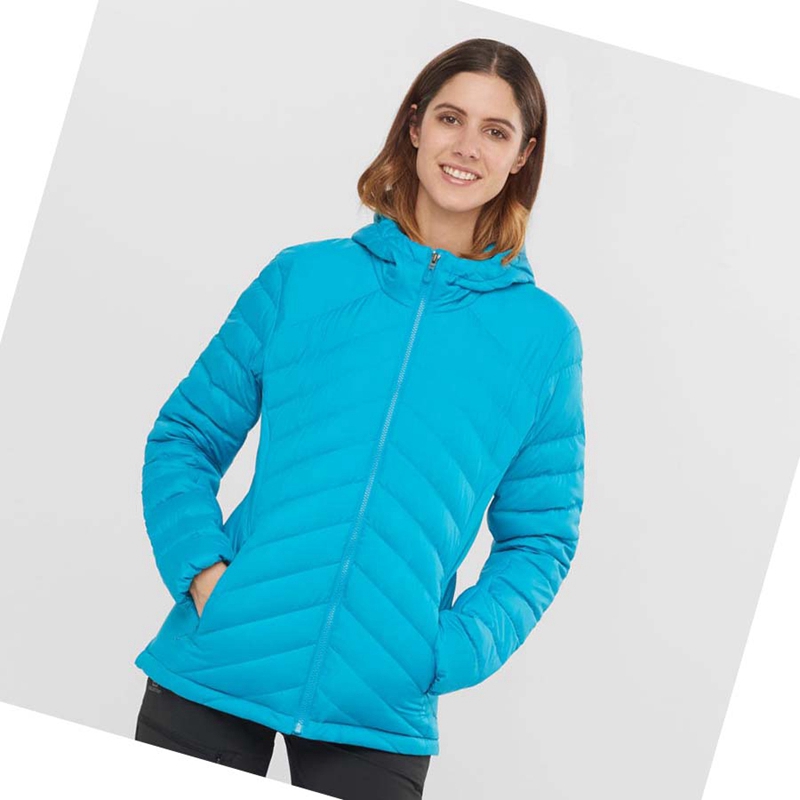 Salomon ESSENTIAL XWARM DOWN INSULATED Jacka Dam Blå | JYLWTIO-28