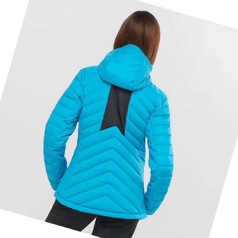 Salomon ESSENTIAL XWARM DOWN INSULATED Jacka Dam Blå | JYLWTIO-28