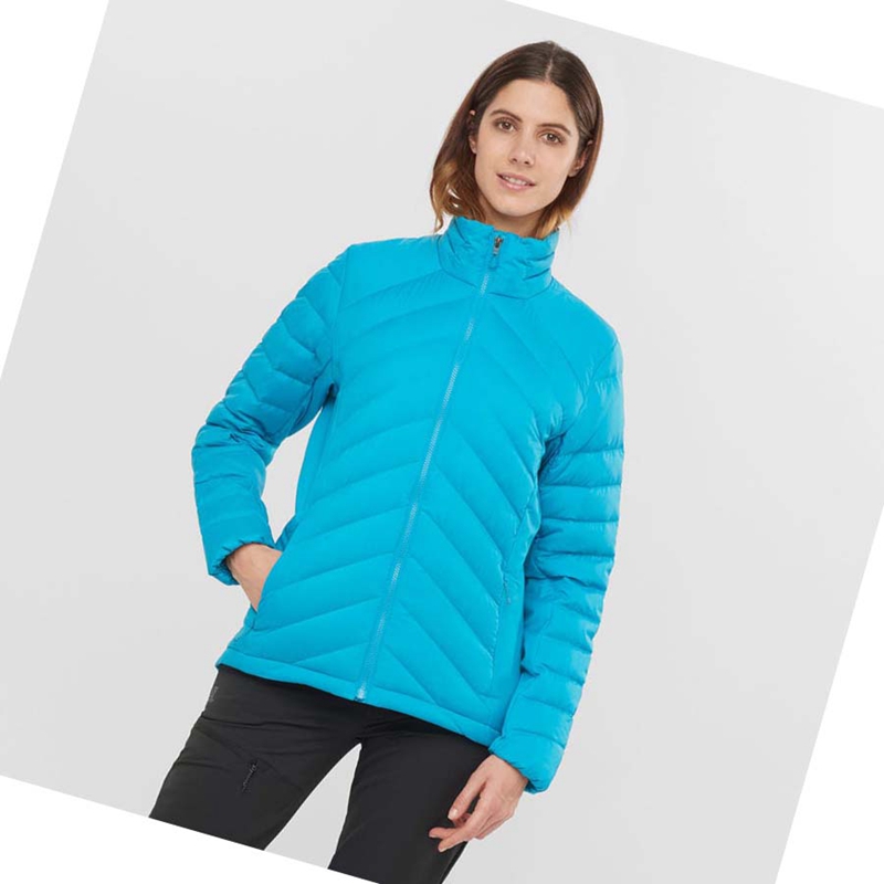 Salomon ESSENTIAL XWARM DOWN INSULATED Jacka Dam Blå | QUPYCBR-70