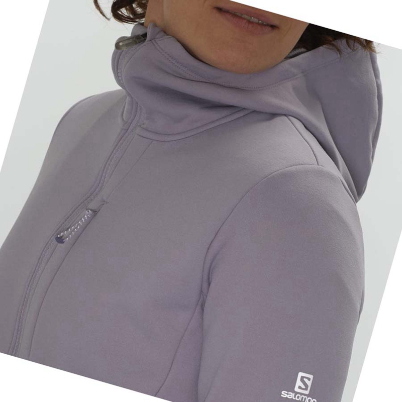 Salomon ESSENTIAL XWARM Hoodie Dam Lila | WZCABJV-94