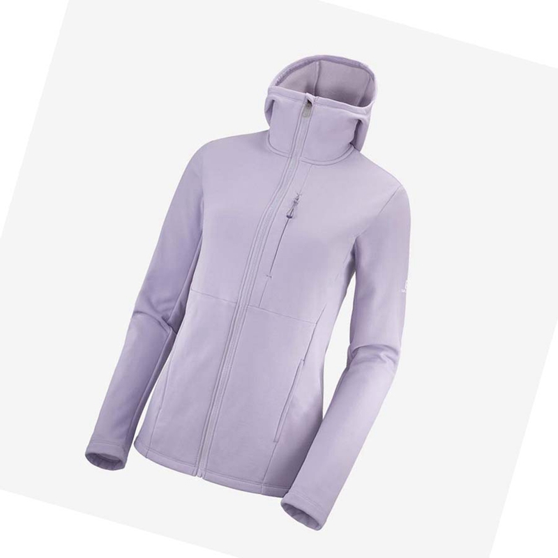 Salomon ESSENTIAL XWARM Hoodie Dam Lila | WZCABJV-94