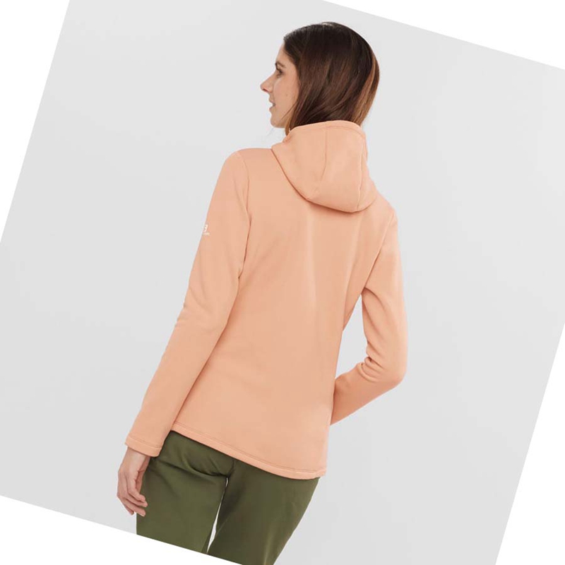 Salomon ESSENTIAL XWARM Hoodie Dam Rosa | MSONIEW-43