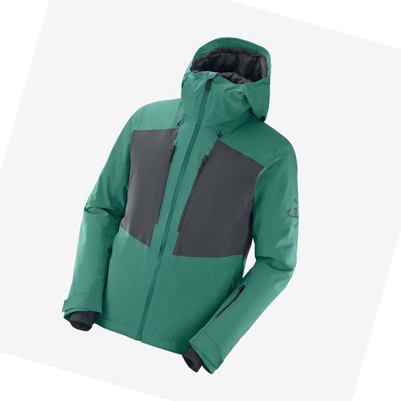 Salomon HIGHLAND Ski Skidjackor Herr Gröna | RTMPIAY-08