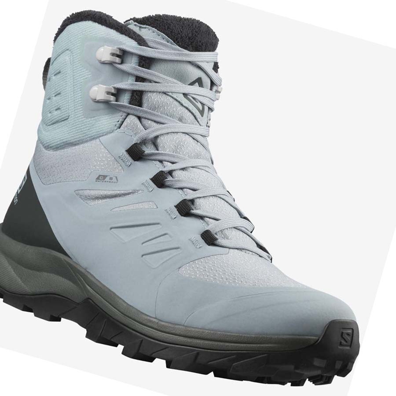 Salomon OUTBLAST THINSULATE™ CLIMASALOMON™ WATERPROOF Vinterkängor Dam Blå | KIXSPEU-62