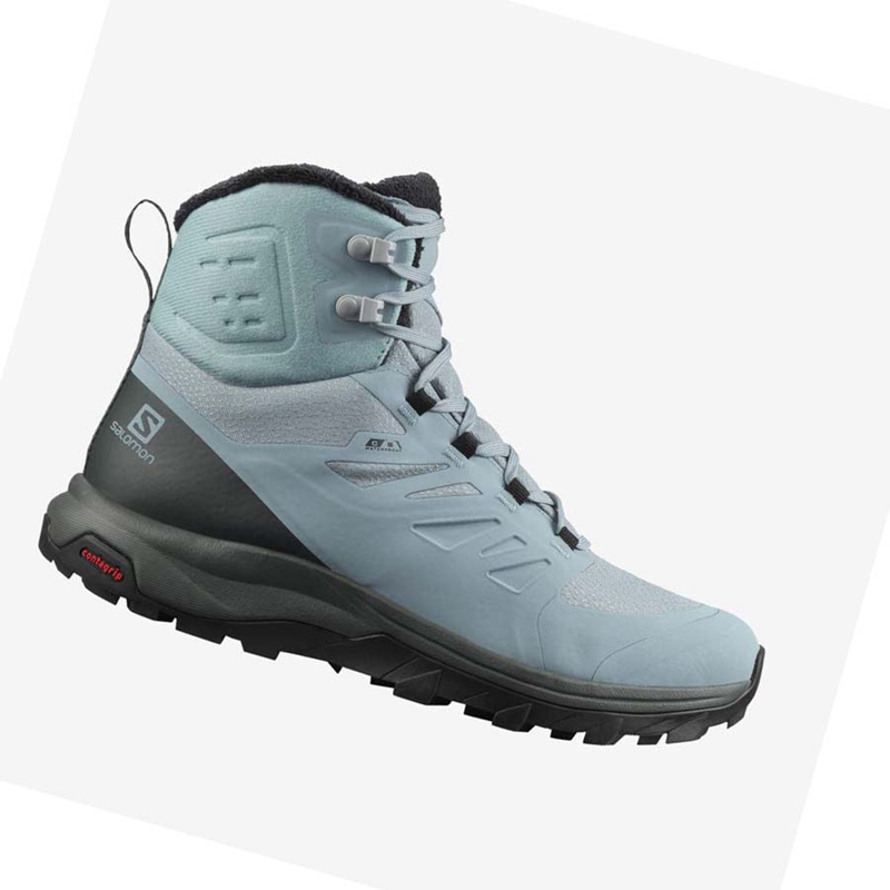 Salomon OUTBLAST THINSULATE™ CLIMASALOMON™ WATERPROOF Vinterkängor Dam Blå | KIXSPEU-62