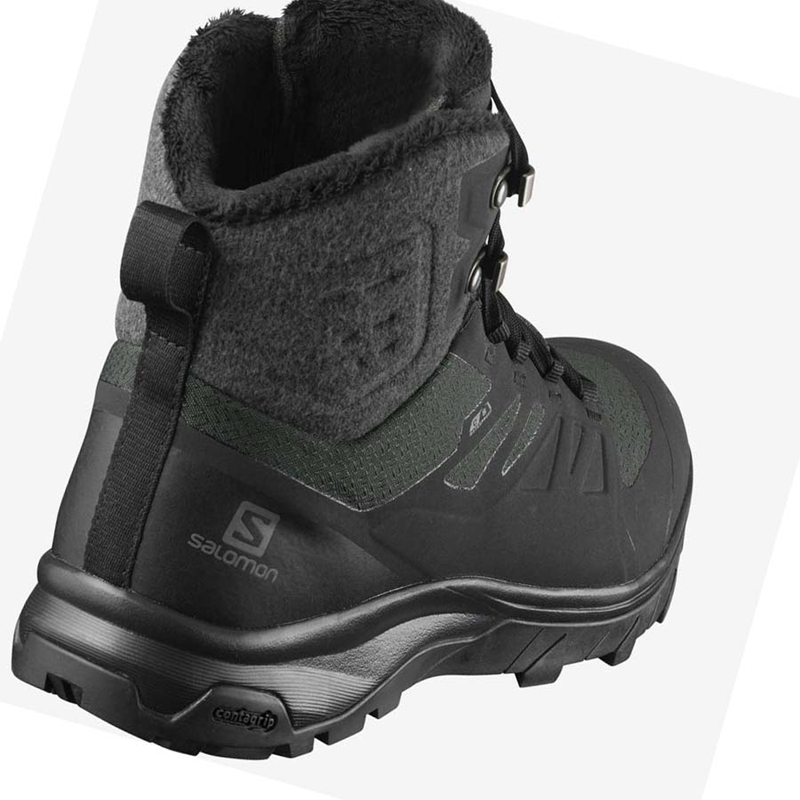 Salomon OUTBLAST THINSULATE™ CLIMASALOMON™ WATERPROOF Vinterkängor Dam Svarta | VTLAHDW-81