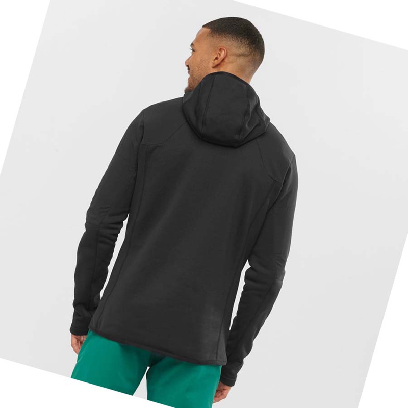 Salomon OUTLINE WARM HYBRID Hoodie Herr Svarta | PMRABJF-97