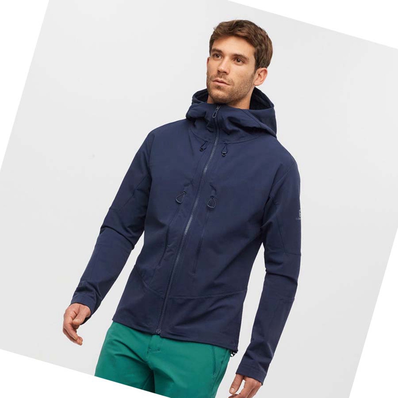 Salomon OUTPEAK SOFTSHELL Jacka Herr Marinblå | HRCLSZK-75