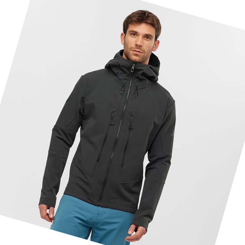 Salomon OUTPEAK SOFTSHELL Jacka Herr Svarta | QUIBZWK-96