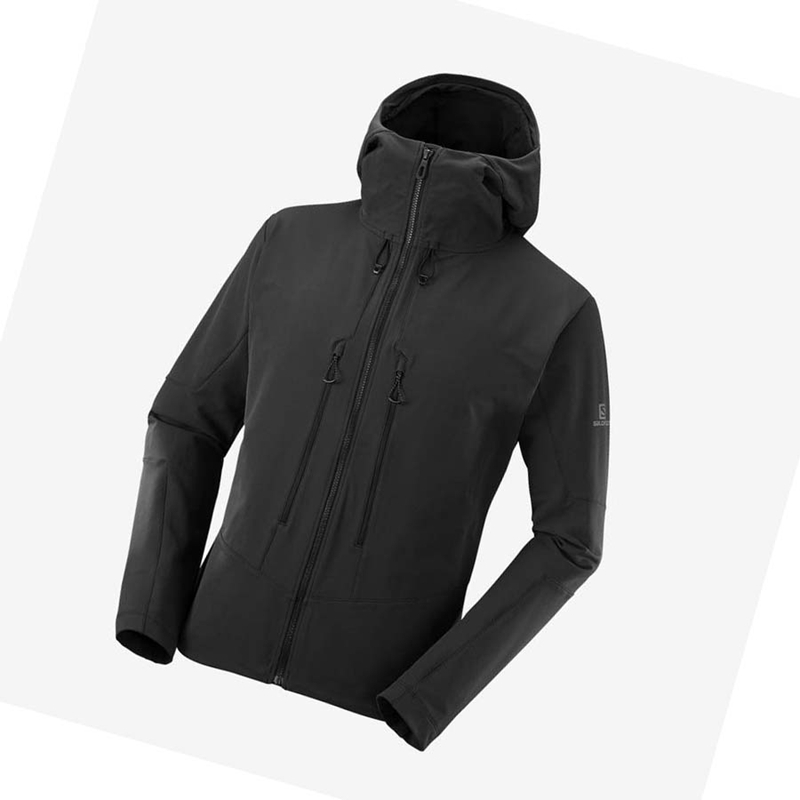 Salomon OUTPEAK SOFTSHELL Jacka Herr Svarta | QUIBZWK-96