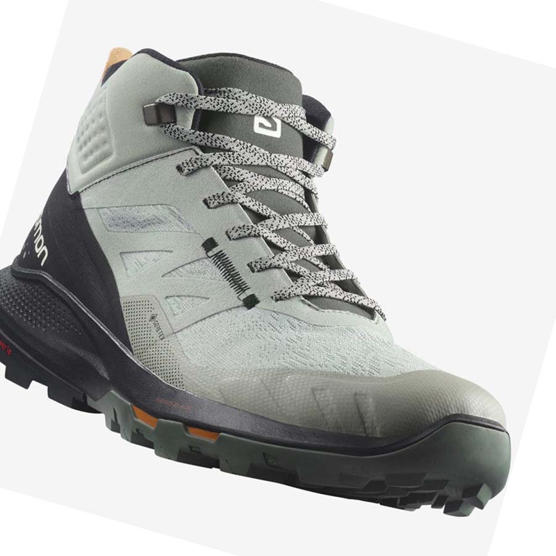 Salomon OUTPULSE MID GORE-TEX Vandringsskor Herr Svarta Turkos | LISQUME-91