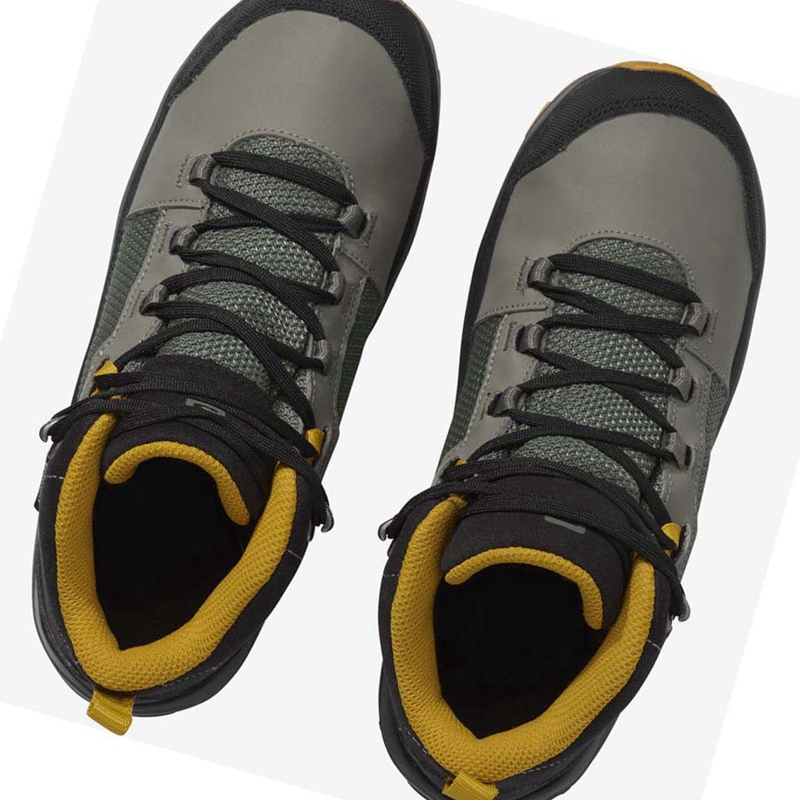 Salomon OUTWARD CLIMASALOMON™ WATERPROOF Vandringsskor Barn Olivgröna | BPVWIFQ-42