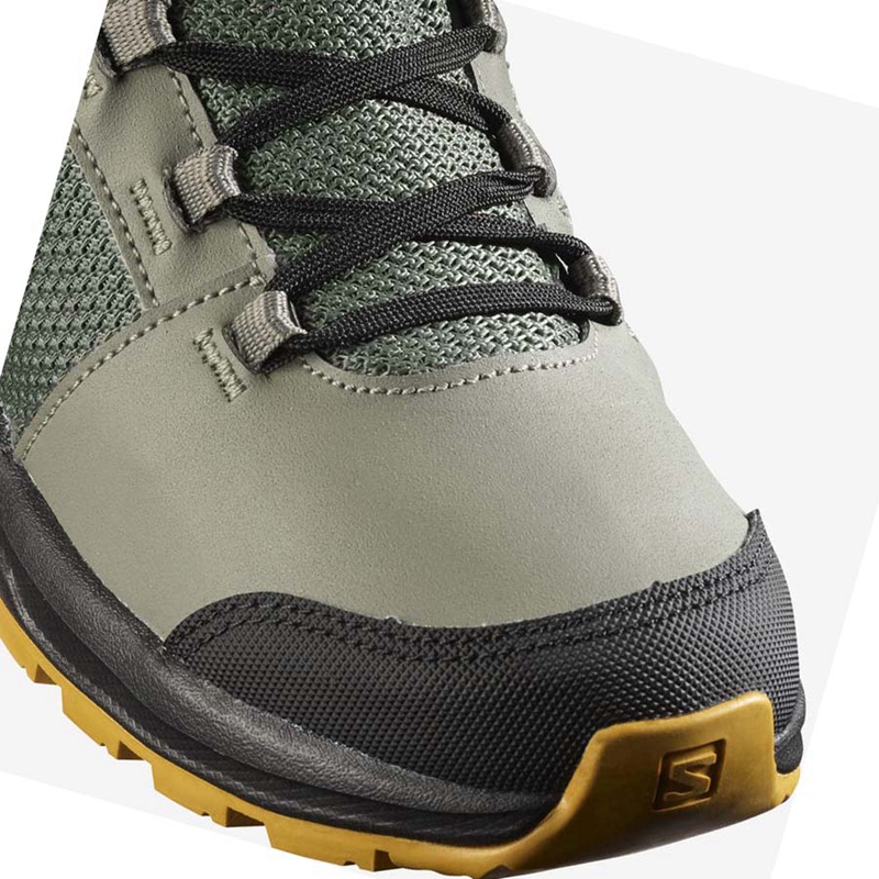 Salomon OUTWARD CLIMASALOMON™ WATERPROOF Vandringsskor Barn Olivgröna | BPVWIFQ-42