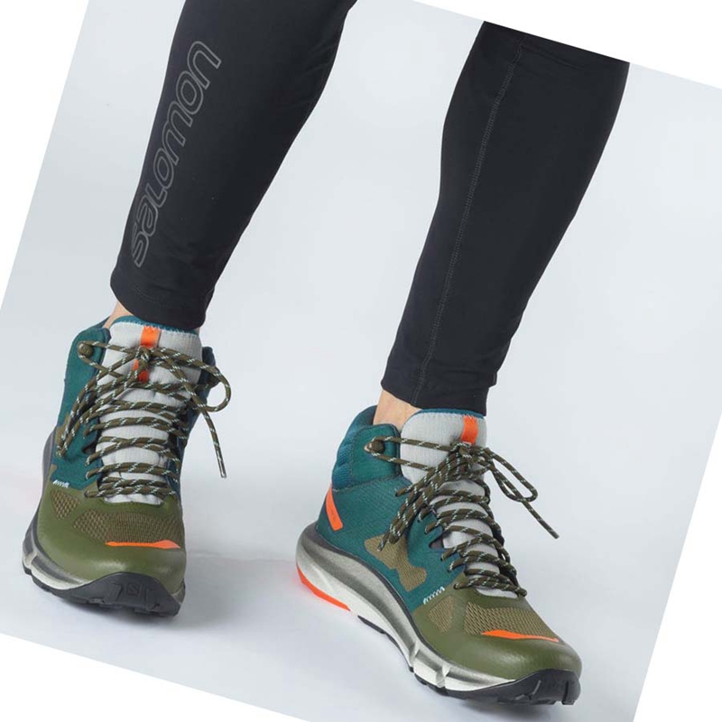 Salomon PREDICT HIKE MID GORE-TEX Vandringsskor Herr Mörkgröna Olivgröna | PXRQGNW-14