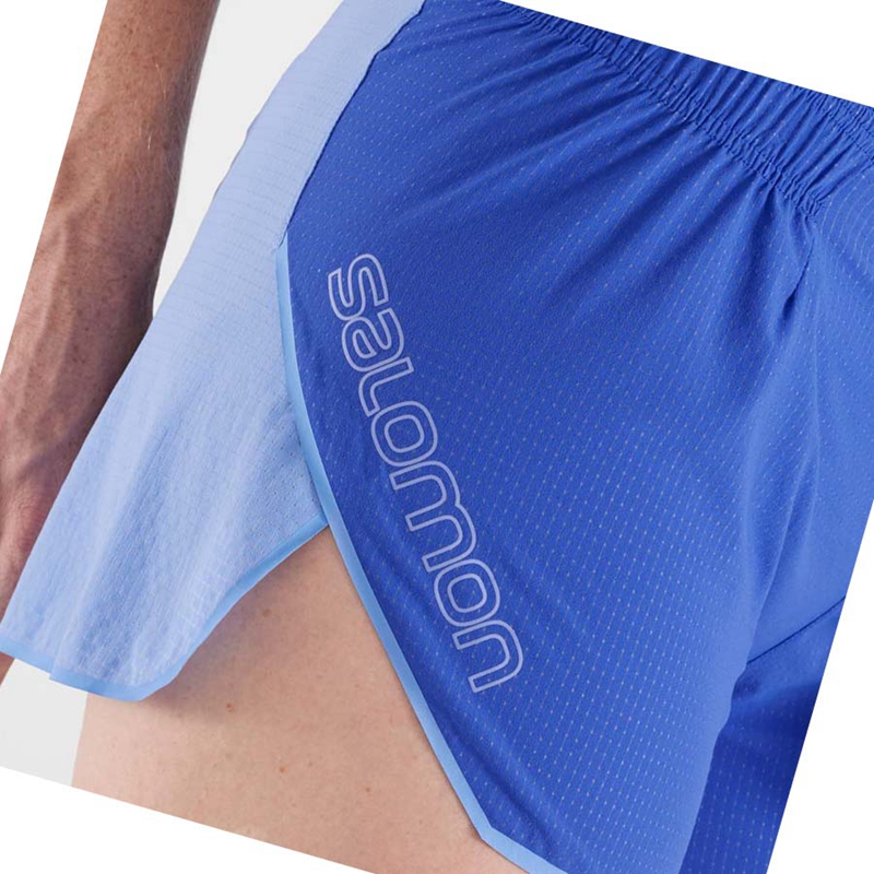 Salomon SENSE AERO 3'' Shorts Dam Blå | XIAJSGT-81