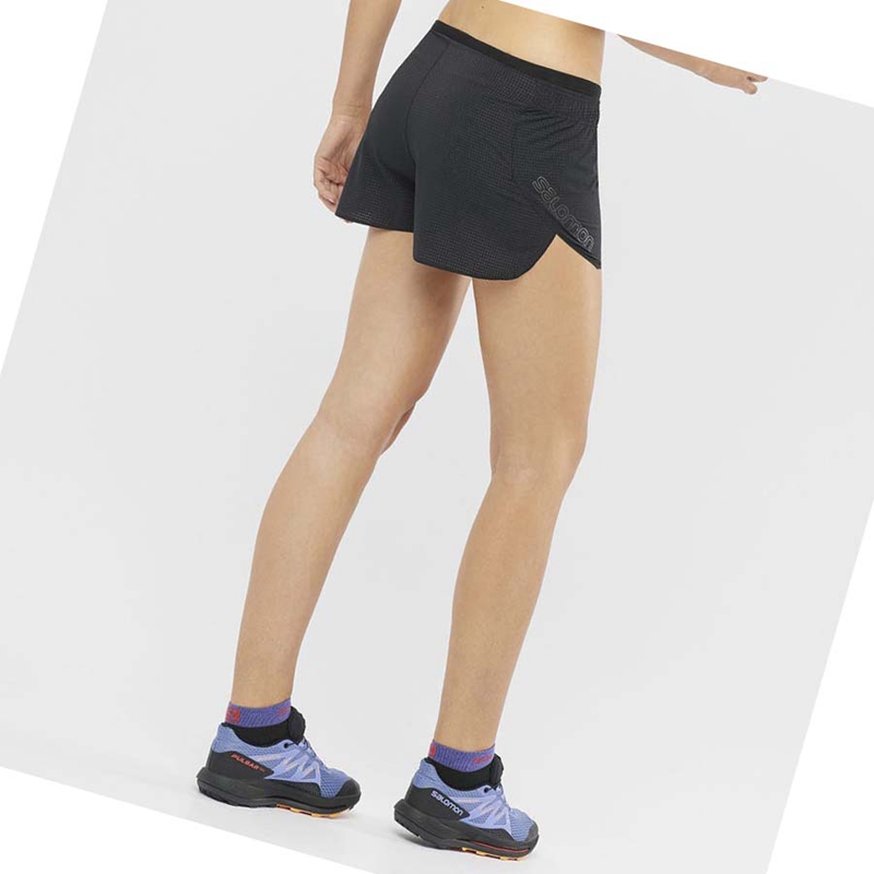 Salomon SENSE AERO 3'' Shorts Dam Svarta | UYISWKM-70