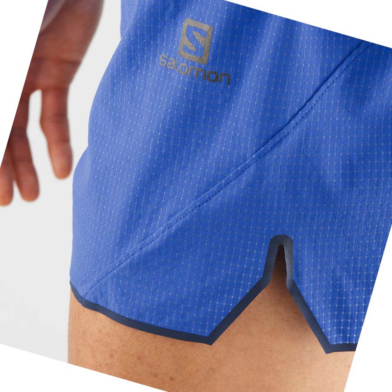 Salomon SENSE AERO 3'' Shorts Herr Blå | BMVTOWE-75