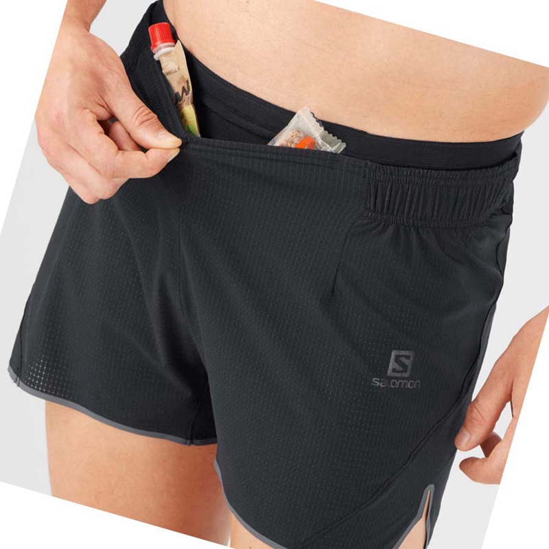 Salomon SENSE AERO 3'' Shorts Herr Svarta | KSBXILW-34