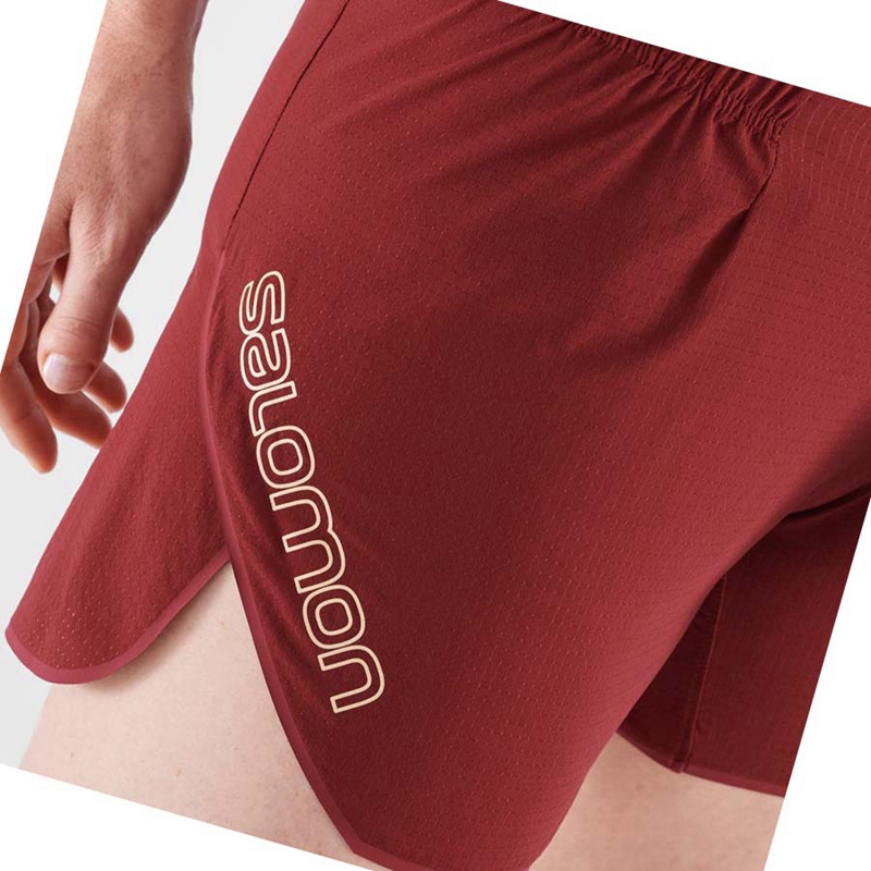 Salomon SENSE AERO 5'' Shorts Dam Röda | BPNCVOF-72