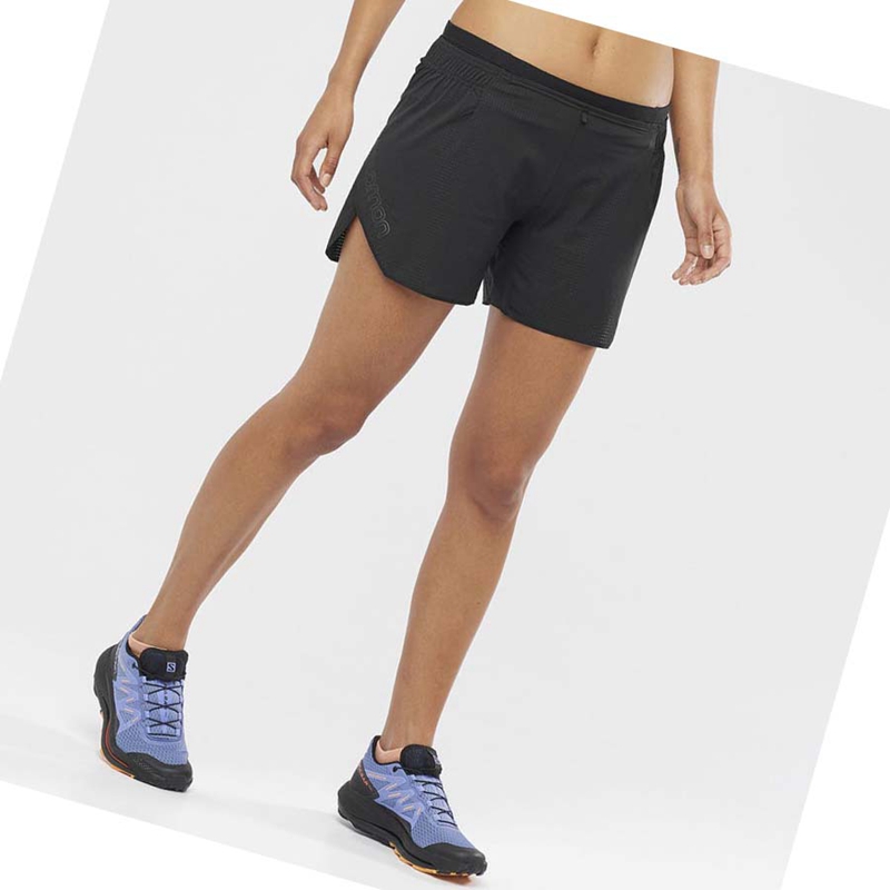 Salomon SENSE AERO 5'' Shorts Dam Svarta | LFXMSOB-69