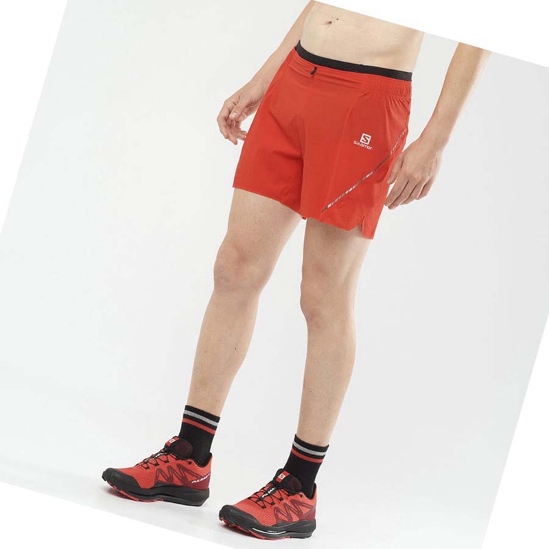 Salomon SENSE AERO 5'' Shorts Herr Orange | UGCLSPQ-97