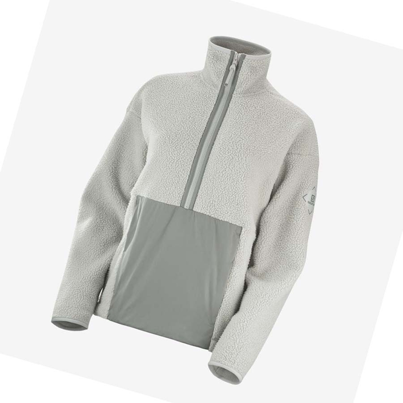 Salomon SNOWSHELTER TEDDY Hoodie Dam Gröna | ECOATMN-83