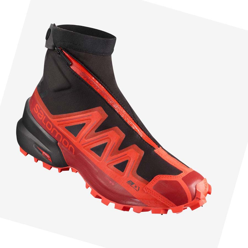 Salomon SNOWSPIKE CLIMASALOMON™ WATERPROOF Trail löparskor Dam Svarta Röda | PGUHDZR-16