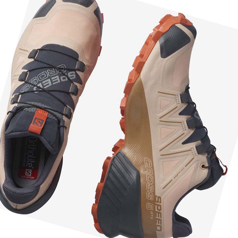 Salomon SPEEDCROSS 5 GORE-TEX Trail löparskor Dam Turkos | GKWOQZN-50