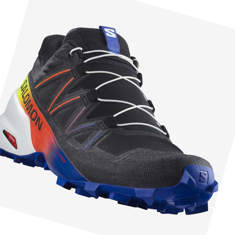 Salomon SPEEDCROSS 5 RACING PACK Trail löparskor Herr Svarta Blå | EVNRZAU-52