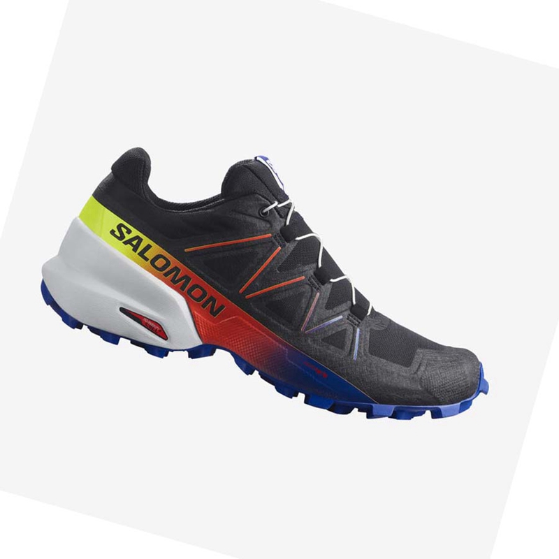 Salomon SPEEDCROSS 5 RACING PACK Trail löparskor Herr Svarta Blå | EVNRZAU-52