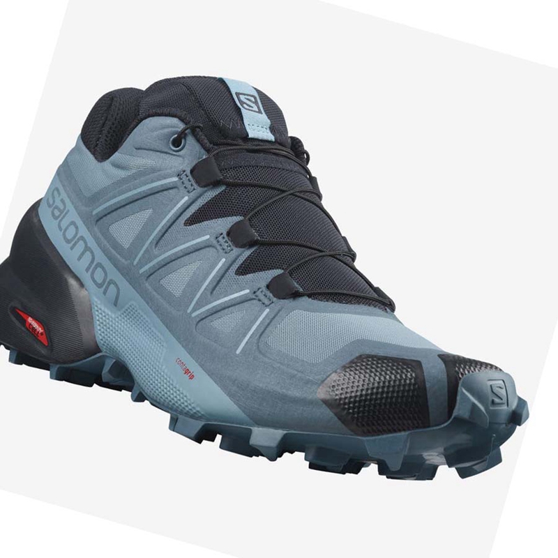 Salomon SPEEDCROSS 5 WIDE Trail löparskor Dam Blå | PIQMUJB-08