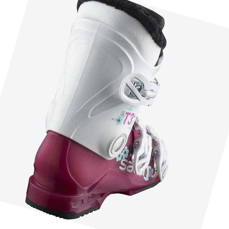 Salomon T3 RT GIRLY Pjäxor Barn Lila Vita | WVOTFUI-57