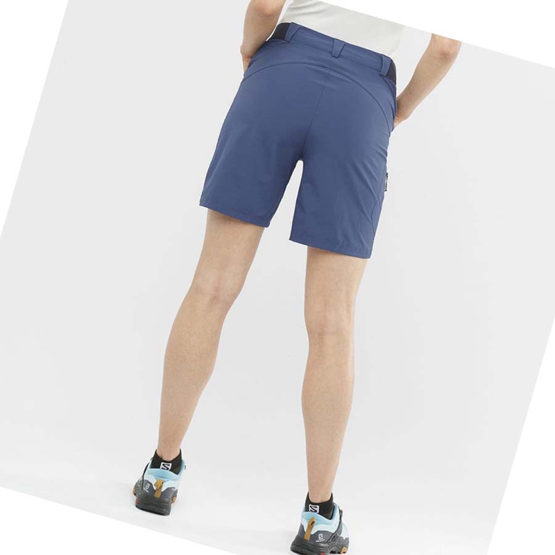 Salomon WAYFARER Shorts Dam Marinblå | JSHZQWY-24