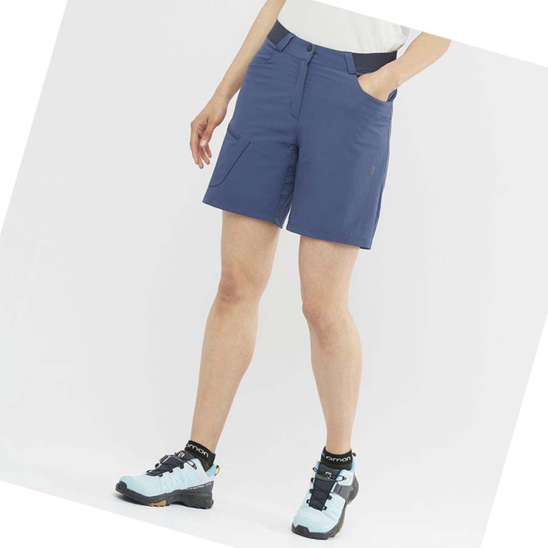 Salomon WAYFARER Shorts Dam Marinblå | JSHZQWY-24