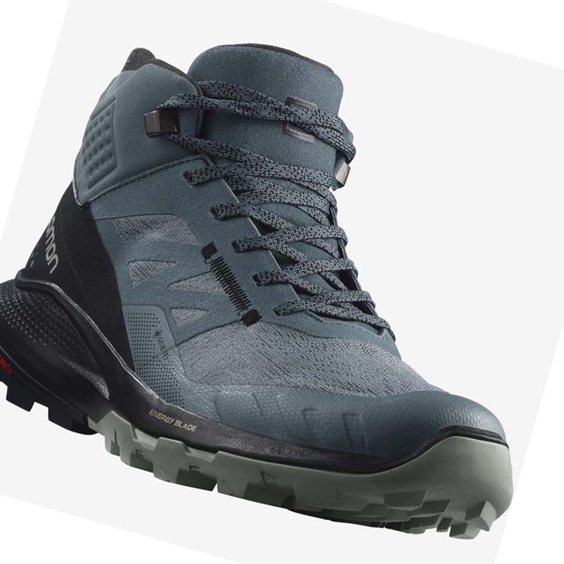 Salomon WoOUTPULSE MID GORE-TEX Vandringsskor Dam Silver | AVMFBCN-72