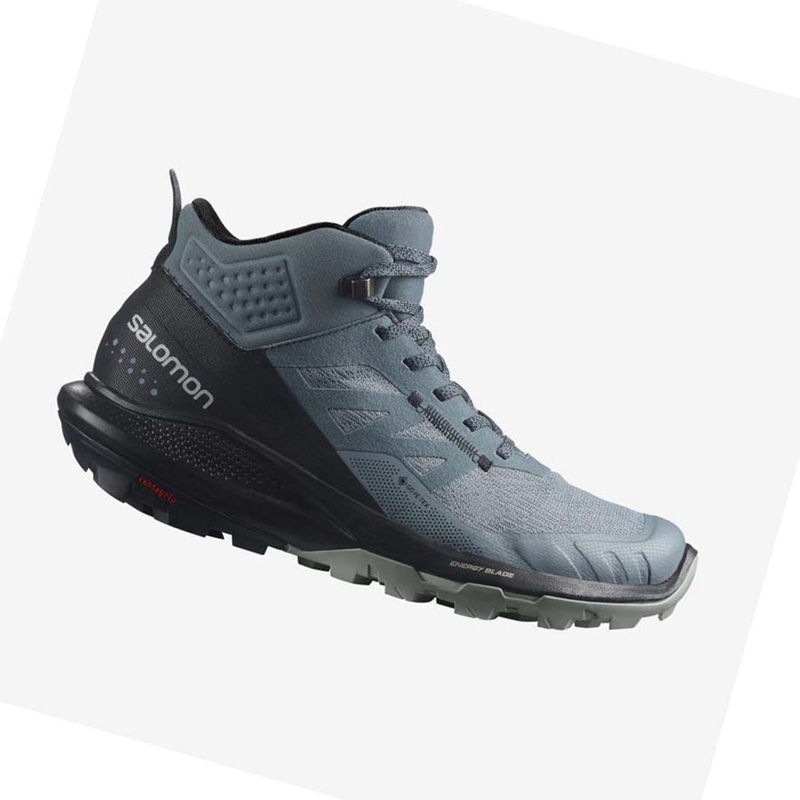 Salomon WoOUTPULSE MID GORE-TEX Vandringsskor Dam Silver | AVMFBCN-72