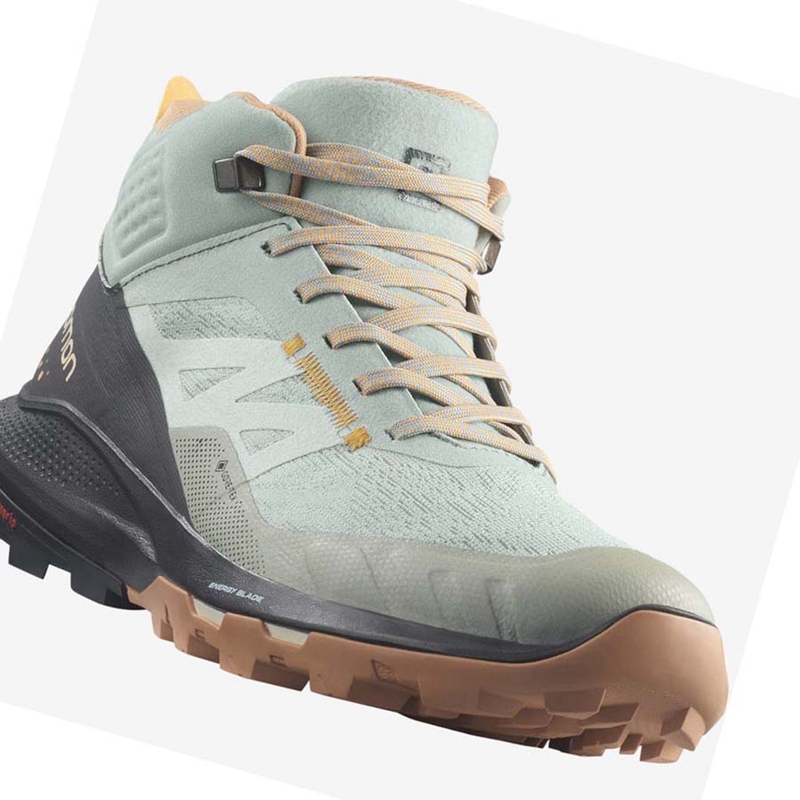 Salomon WoOUTPULSE MID GORE-TEX Vandringsskor Dam Mintgröna | ICWNDPT-95