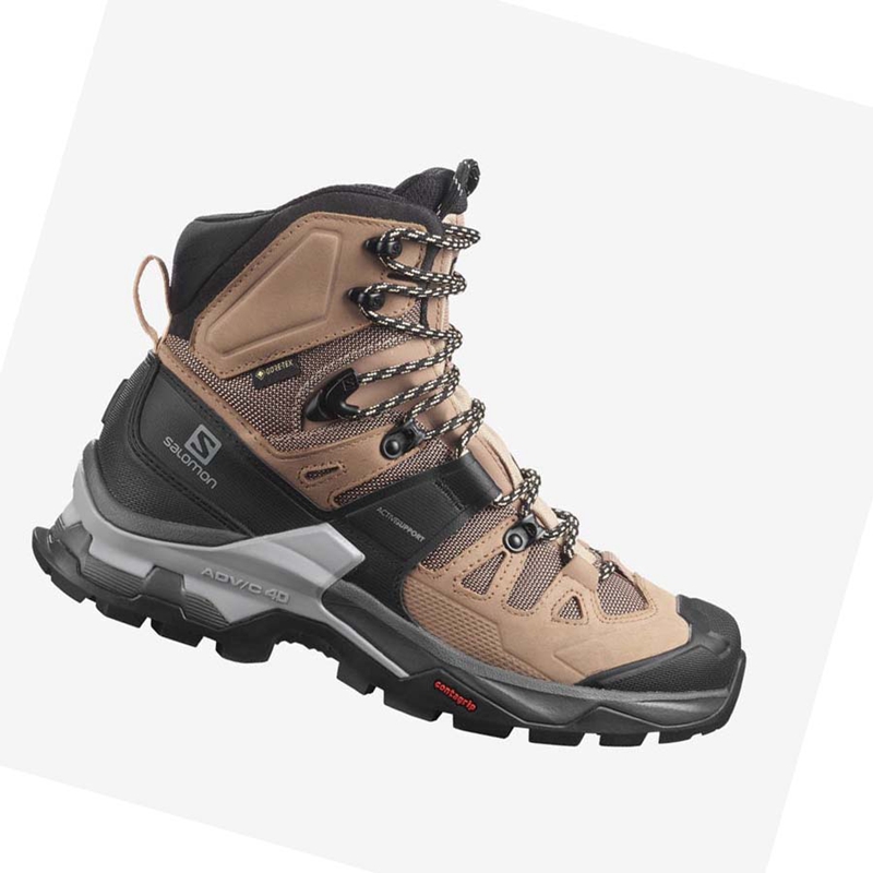 Salomon WoQUEST 4 GORE-TEX Vandringsskor Dam Bruna | SDWYJHI-20