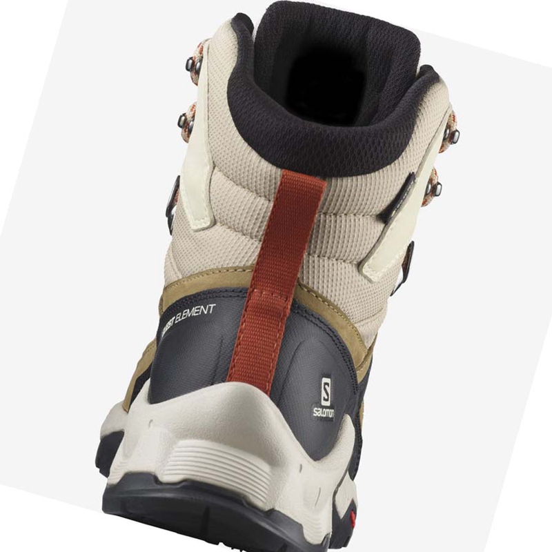 Salomon WoQUEST ELEMENT GORE-TEX Vandringsskor Dam Bruna | VIHJSYC-20