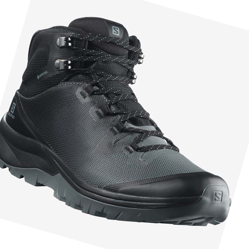 Salomon WoVAYA MID GORE-TEX Vandringsskor Dam Svarta | YGUFBVC-92