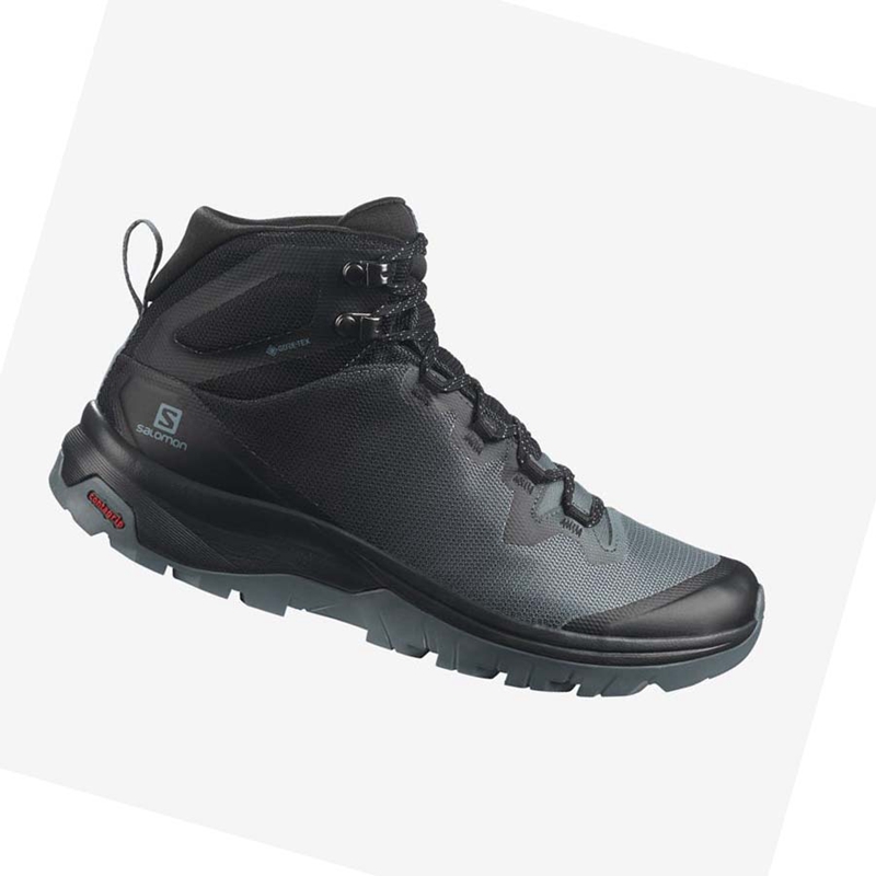 Salomon WoVAYA MID GORE-TEX Vandringsskor Dam Svarta | YGUFBVC-92