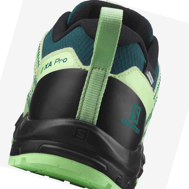 Salomon XA PRO V8 CLIMASALOMON™ WATERPROOF Vandringsskor Barn Gröna | BCKWFZQ-91