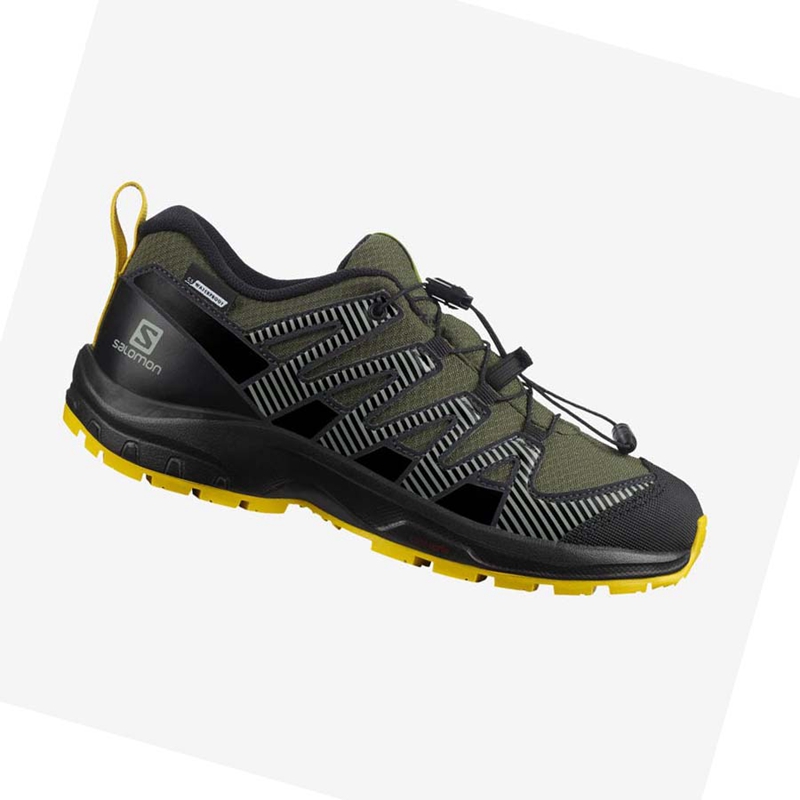 Salomon XA PRO V8 CLIMASALOMON™ WATERPROOF Trail löparskor Barn Olivgröna | PEXNWZY-62