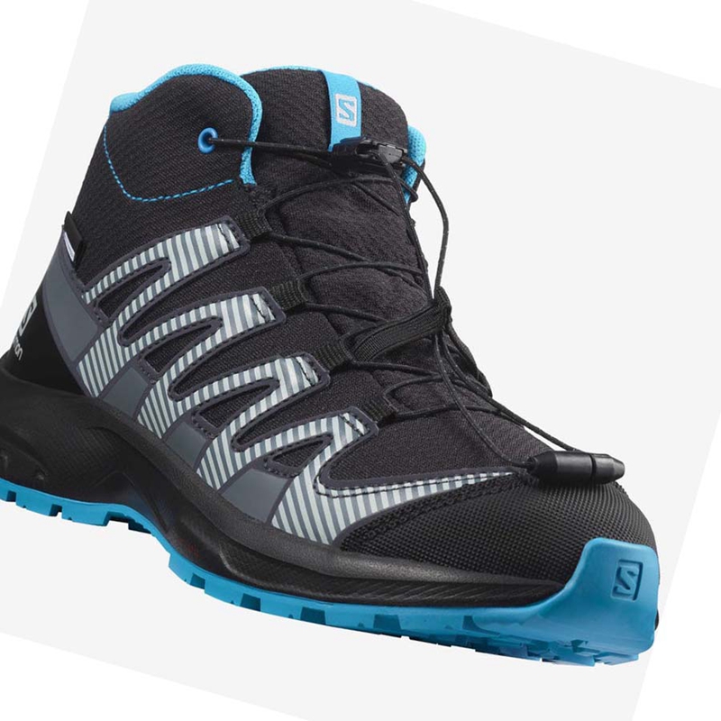 Salomon XA PRO V8 MID CLIMASALOMON™ WATERPROOF Trail löparskor Barn Svarta | OKZIAYP-92