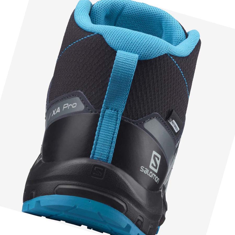 Salomon XA PRO V8 MID CLIMASALOMON™ WATERPROOF Trail löparskor Barn Svarta | OKZIAYP-92