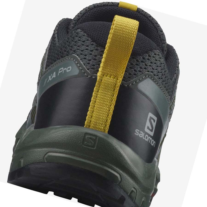 Salomon XA PRO V8 Trail löparskor Barn Olivgröna | ZXIHKVU-10