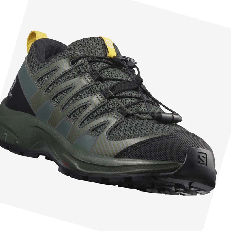 Salomon XA PRO V8 Trail löparskor Barn Olivgröna | ZXIHKVU-10