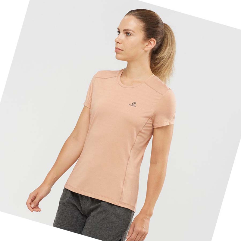 Salomon XA TEE W T-shirt Dam Rosa | VNWCHLJ-08