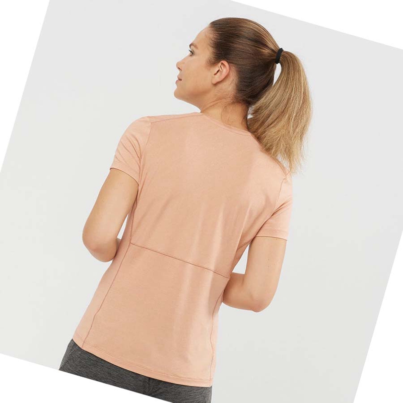 Salomon XA TEE W T-shirt Dam Rosa | VNWCHLJ-08